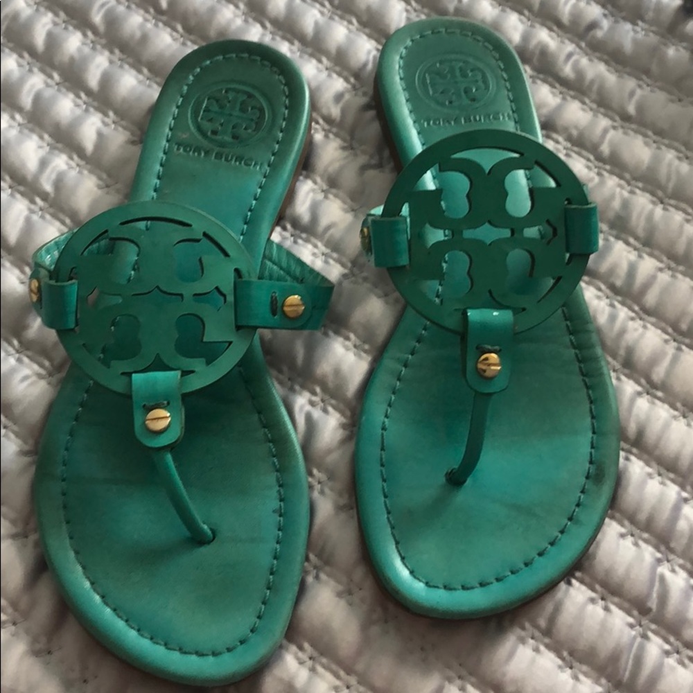 Tory turquoise burch Sandals
